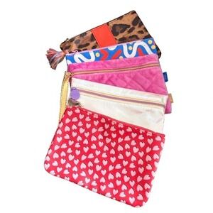 Lot‎ of 5 Ipsy Makeup Bags Novelty Printed Travel Pouches Organizers